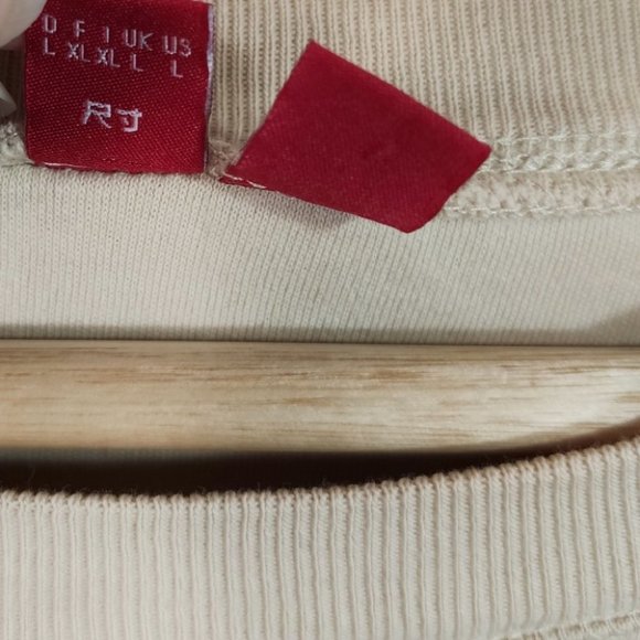 Esprit Long Sleeve Crew Neck Top Beige L - Picture 7 of 7